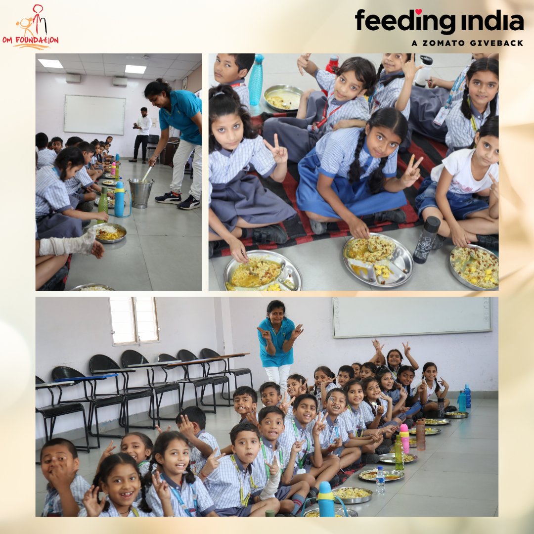 We, at OM Foundation, are immensely grateful for our collaboration with Feeding India. With your support, we provide healthy meals to children, ensuring they have the energy and nutrients they require for growth and development. 🙏🍲

#FeedingIndia #dailyfeedingprogram #ngo