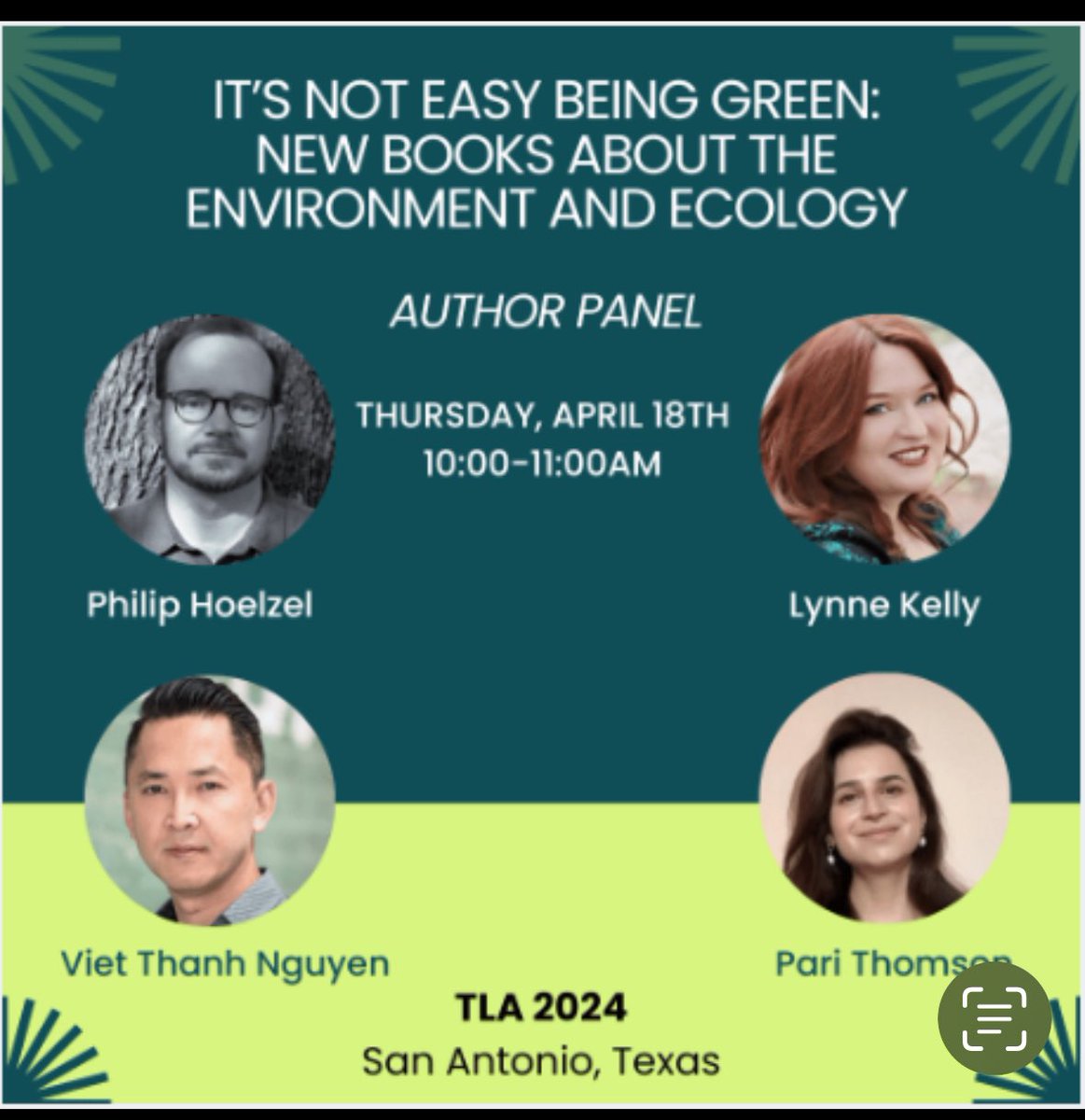 I’m beyond excited to host this amazing author panel on Thursday at the #TXLA24 conference. I can’t wait to share their books about the environment and ecology with our conference attendees. @phoelzel  @lynnekkelly <a href="/viet_t_nguyen/">Viet</a>  <a href="/PariThomson/">Pari Thomson</a>