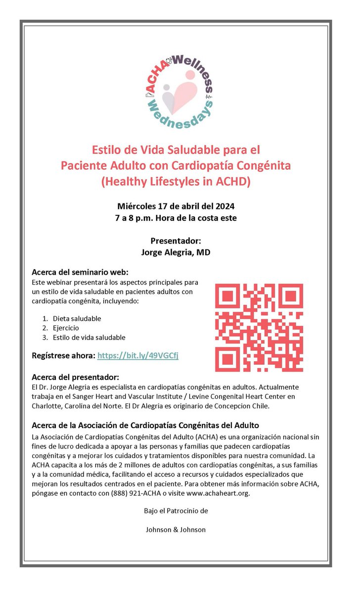 Tópico en adultos con Cardiopatia Congénita #ACHD <a href="/Jorge_AlegriaMD/">Jorge Alegria MD</a> <a href="/ACHA_Heart/">ACHA</a> Tema de interés para medicos y cuidadores #LATAM 🌎 <a href="/SIAComunidad/">SIAComunidad</a> <a href="/SIAC_cardio/">SIAC</a> <a href="/AyudaaRespirar/">Fundación Ayúdanos a Respirar</a> <a href="/GrajalesDina/">Dina Grajales</a> <a href="/CardioCaribeMx/">Cardiopaps</a>