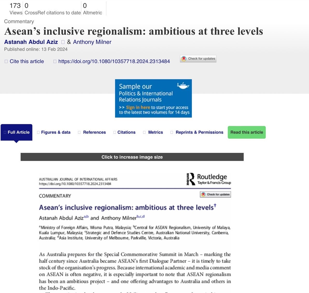 In light of 🇦🇺hosting the ASEAN summit in March, Astanah Abdul Aziz and Anthony Milner reflect on ASEAN's inclusive regionalism in this commentary piece: tinyurl.com/y6bx6fcd ⬇️