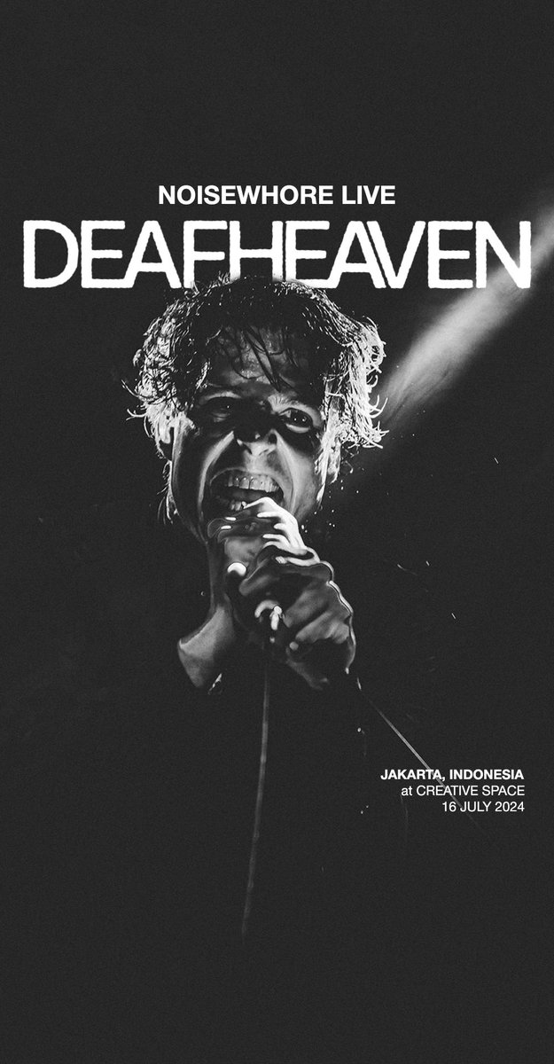10 years since their first show here, we are bringing back deafheaven this July🥴✍️ to say that this has been a long time coming is an understatement. This will be a somewhat intimate affair. Limited tickets available on 19 April 10 AM Jakarta time. Keep an eye out🤓