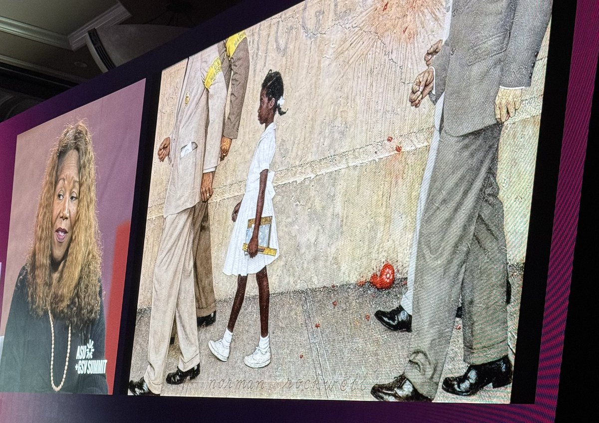michaelsorrell's tweet photo. This is Ruby Bridges. If you don’t know her story, she’s the little girl in the Norman Rockwell picture. I grew up knowing her story. Now, I know her. #nationbuilding152 w/ the legends who walk among us https://t.co/DG7y4AyQis