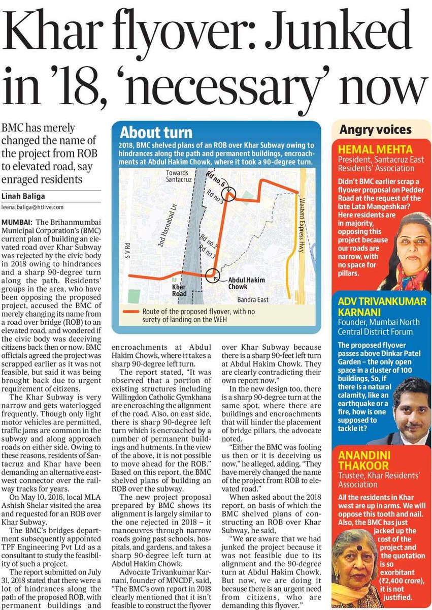 #Mumbai Khar Elevated Road Is #BMC Fooling or Deceiving Citizens? #Khar @linahOlinah hindustantimes.com/cities/mumbai-…