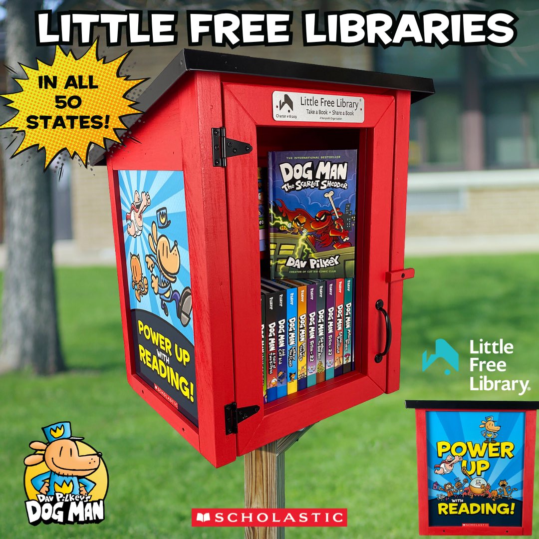 EverybodyWinsGA's tweet photo. @LtlFreeLibrary partnered with @Scholastic & best-selling author #DavPilkey to grant 50 Dog Man Little Free Libraries & 50,000 books to locations in all 50 states. #EWA is proud to bring this to @APSWestManor this week!
@apsupdate
#literacy #atlantanonprofits #reading https://t.co/DDjLL5u3Ox