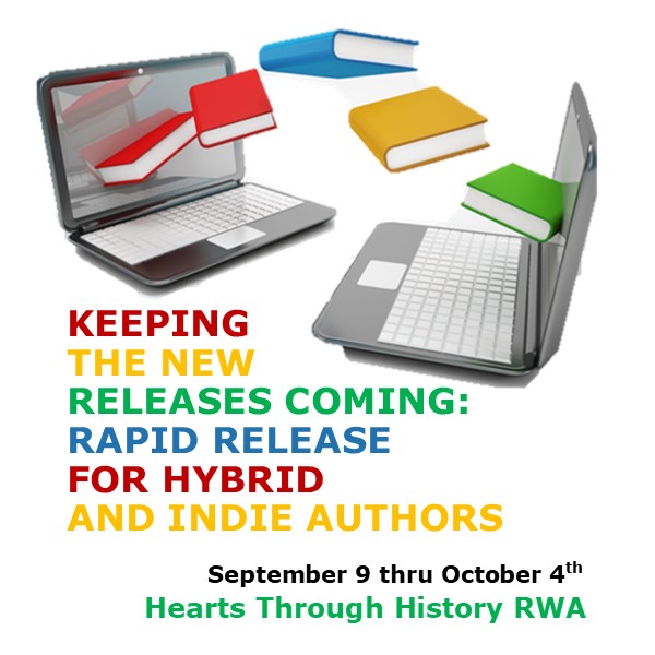 September 9 thru October 4th
KEEPING THE NEW RELEASES COMING: RAPID RELEASE FOR HYBRID AND INDIE AUTHORS
Hearts Through History RWA
heartsthroughhistory.com/product/keepin…
#writingfiction #rapidreleasefiction #onlineworkshop