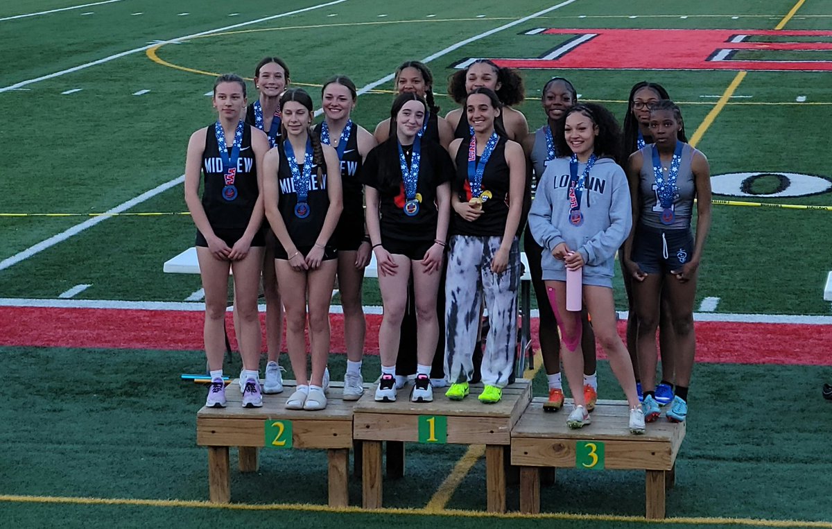 Girls 4x100 are Lorain County Champs and new school record holders!!