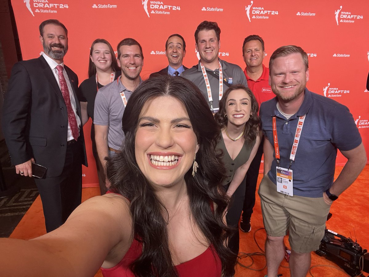 The Indy media contingent at tonight’s #WNBADraft It’s been a WHIRLWIND of a day (really few weeks) for all of us, but what a moment to cover in Indianapolis sports history! @CaitlinClark22, welcome to Indy! We can’t wait to cover your professional career.