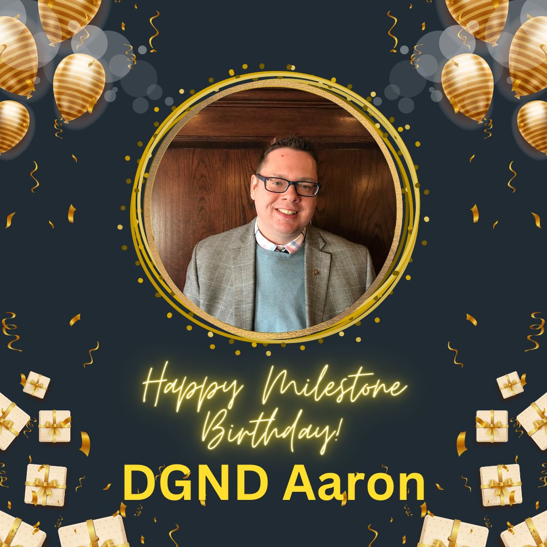 DGND Aaron the Rotarian is 40! Happy Birthday, Aaron - Enjoy YOUR day!  

#TagtheSpirit #Rotary #D7090 #BestofFriends #CreateHopeInTheWorld