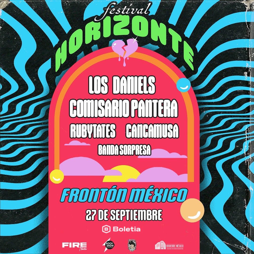 Festival Horizonte 2024 Presentan el cartel de la primera edición que se llevará acabo el 27 de septiembre en el emblemático Frontón México de la Ciudad de México. Boletos: festival-horizonte.boletia.com