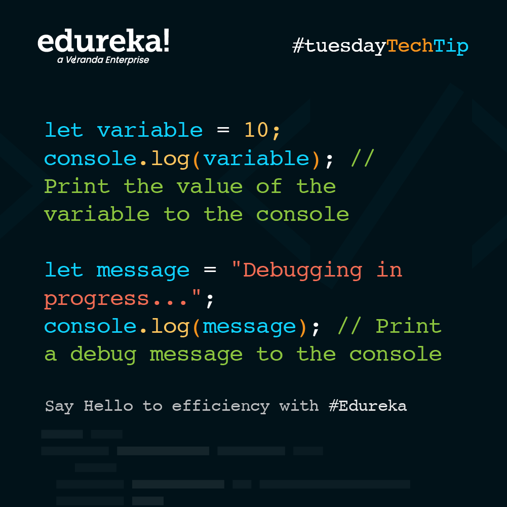 Saving time and being efficient at the same time is the key to success.
:
:
#Edureka #RidiculouslyCommitted #TeamEdureka #LearnWithEdureka #Upskilling #Onlinelearning #Onlinecertification #TechTuesday #ProgrammersLife #CodingJourney #QuickTipsForCoding