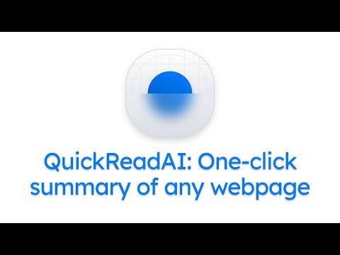 🚀 Introducing QuickRead AI - the perfect tool to summarize & chat with any webpage! 📚🤖 #AI #Innovation Check it out at aitoppicks.com @AITopPick