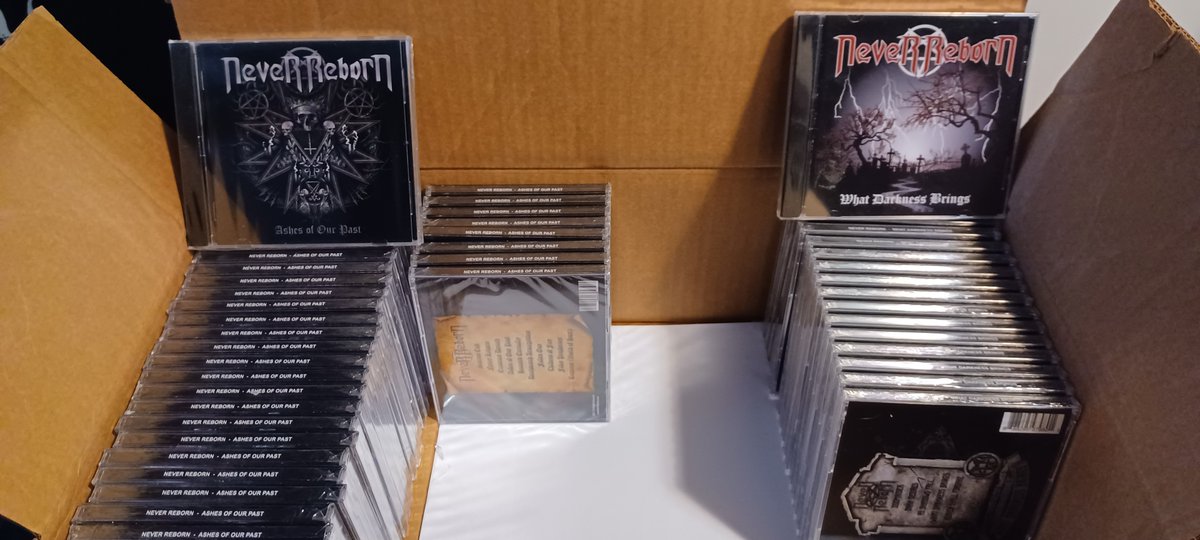 We are running low on both of our CDs, this is all we have left. We will be putting in an order to refill the supplies soon. You can still pick up a copy from our Bandcamp page. neverreborn.bandcamp.com