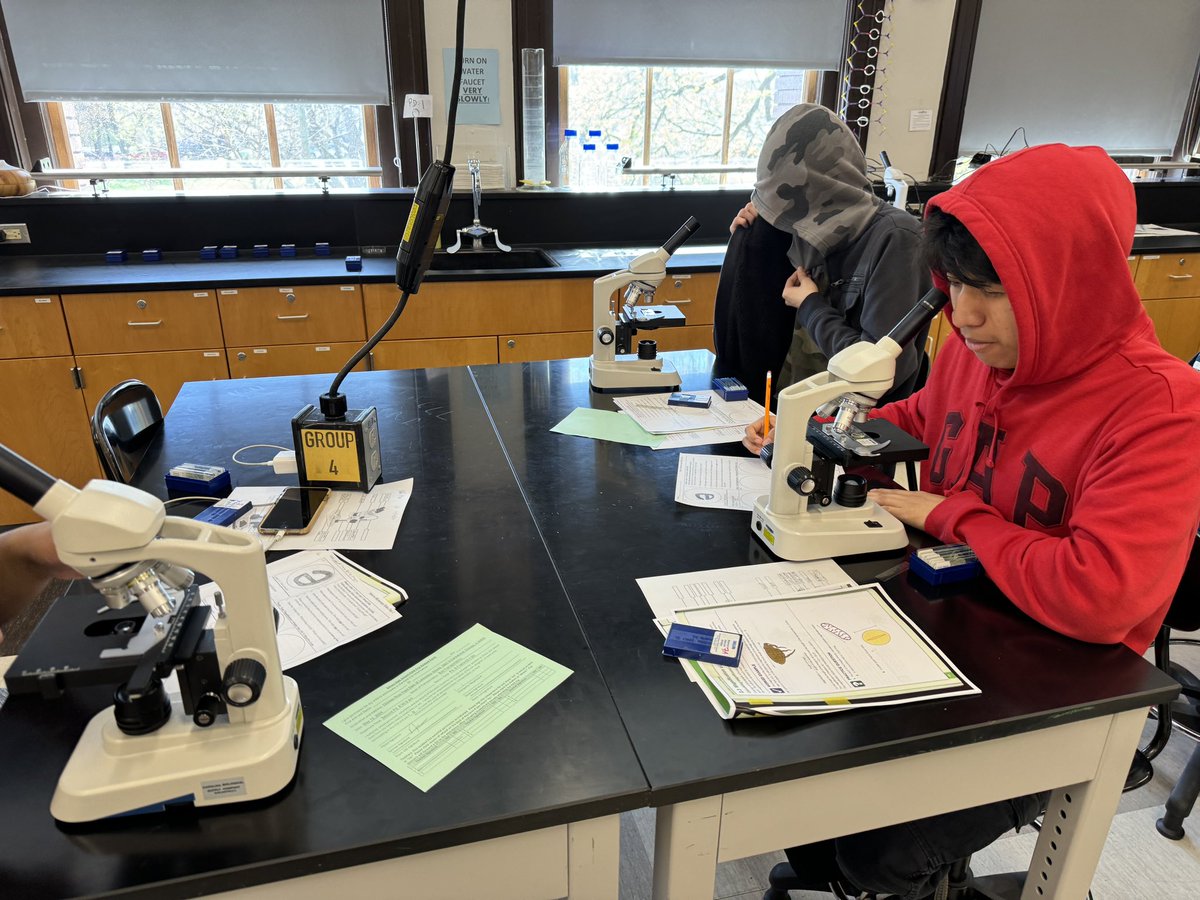 MrArsenie's tweet image. Our first hands on activity and introduction to microscopy for my @CarlSchurzHS #ibbio juniors! They did fantastic!