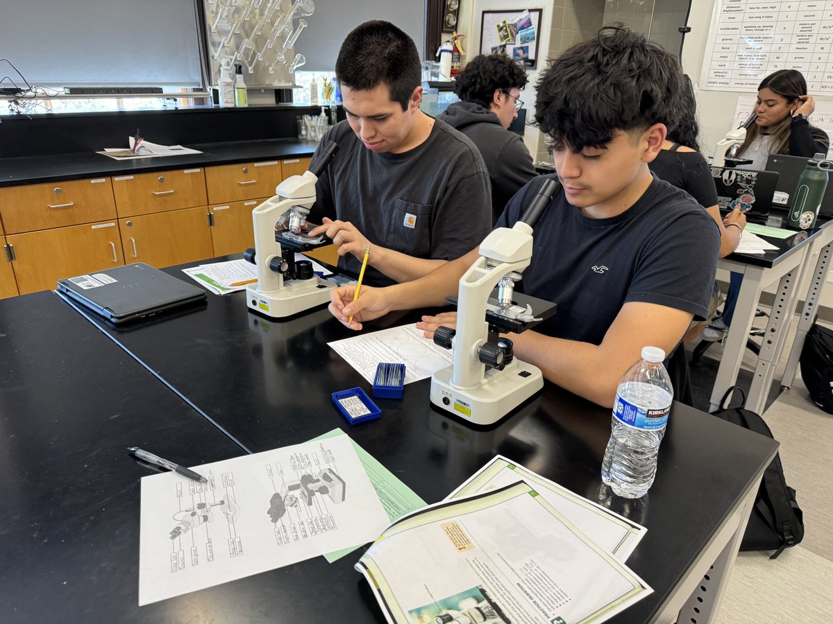 MrArsenie's tweet image. Our first hands on activity and introduction to microscopy for my @CarlSchurzHS #ibbio juniors! They did fantastic!