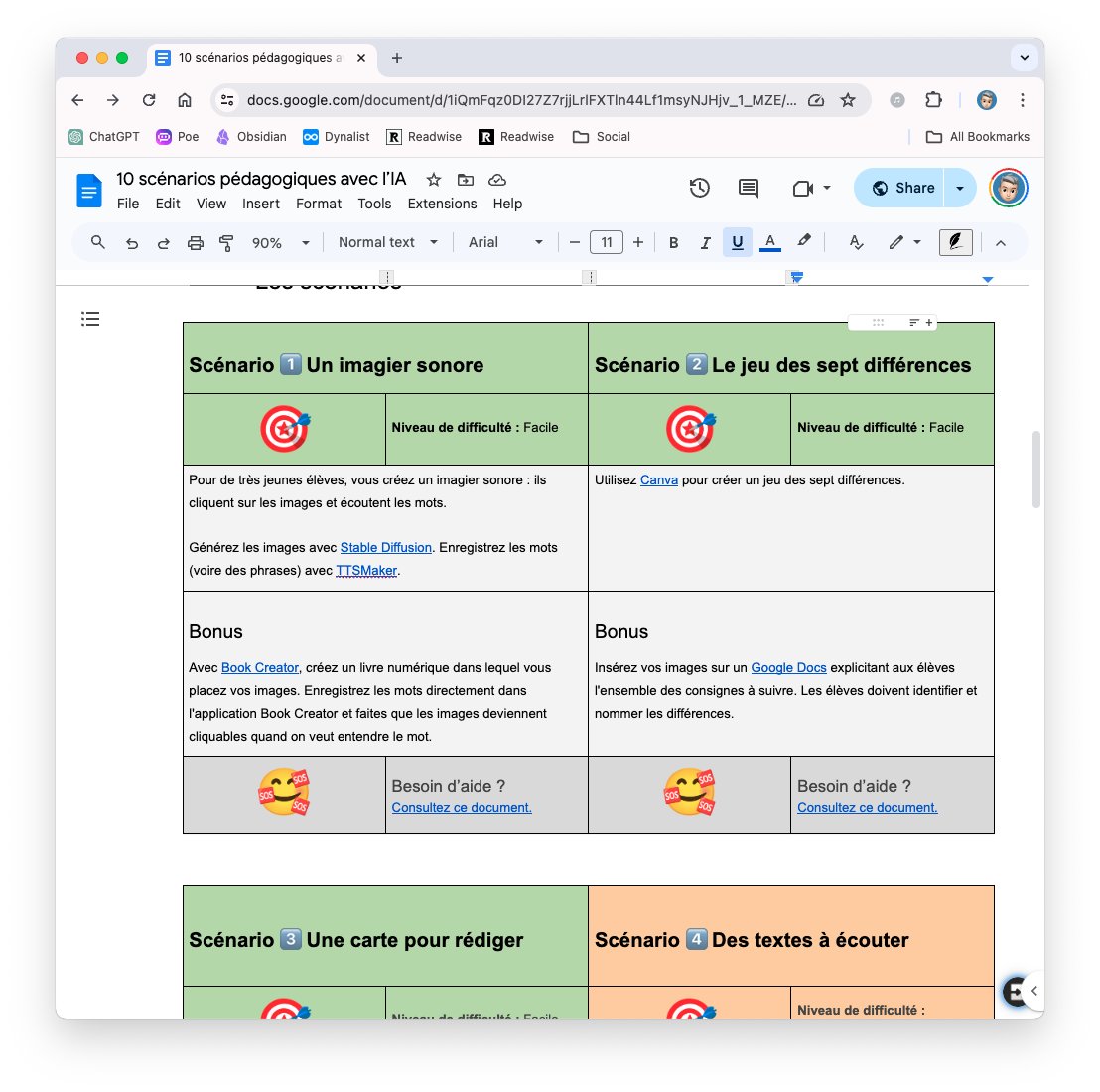 Voici, pour les enseignants, 10 scénarios pédagogiques à mettre en œuvre en s'aidant de l'intelligence artificielle, permettant de créer un contenu varié et interactif. Ces scénarios promeuvent une approche constructiviste et favorisent la différenciation.
ralentirtravaux.com/le_blog/10-sce…