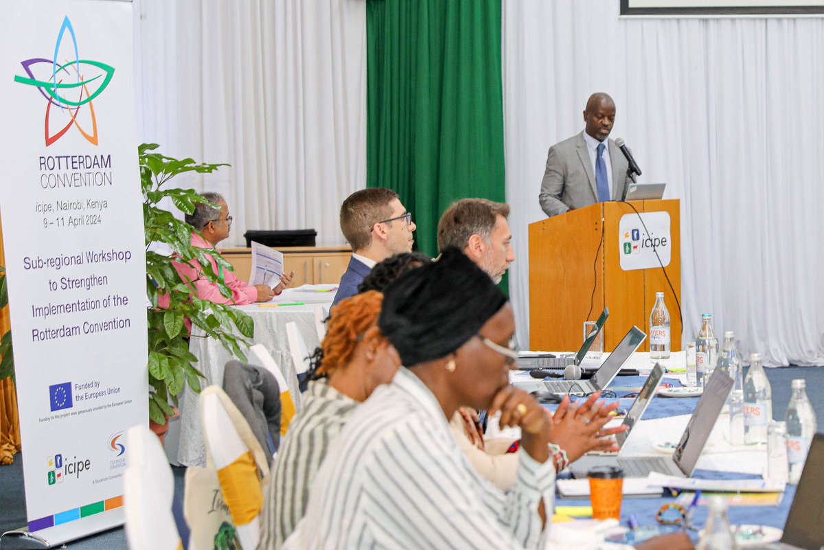 @NemaKenya Director Environmental Compliance, David Ongare, representing the Director General at the sub- regional workshop on Rotterdam Convention at ICIPE on Capacity building on import and exports of chemicals, with participants drawn from Zambia, Tanzania, Uganda, Tanzania