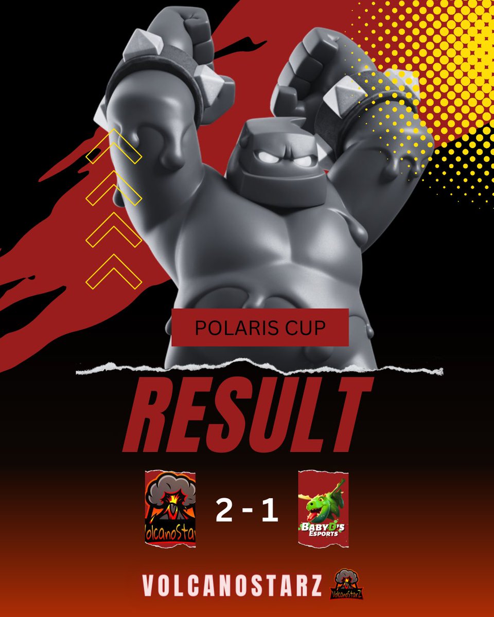 VolcanostarZ's tweet photo. #CR โข RESULT
๐ @PolarisCup_
โญ๏ธ Group Stage Game 2
๐๏ธ @babyds_esport
โ
Result: 2 - 1
#Result #forwardVS ๐ https://t.co/brRWEx6gQG