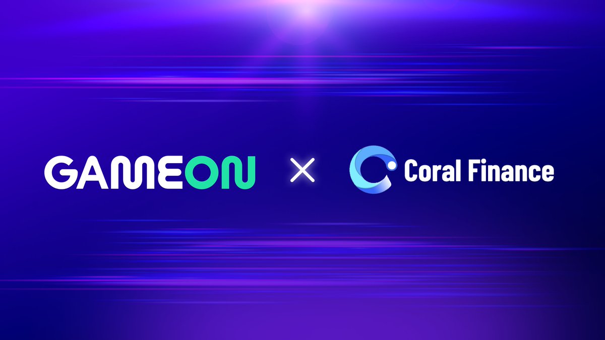 Level up your $GAME! We are teaming up with @Coral_Finance, a cross-chain liquidity powerhouse, for an epic giveaway! 🎁 30 lucky people will win 150 $CORL & 1500 GPTS ($GAME)! 🤩 All you need to do is: 1⃣ Follow @GameOn_HQ & @Coral_Finance 2⃣ Connect your wallet:…