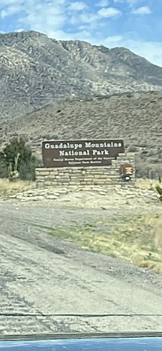 Passing by the iconic view of Guadalupe National Park. Not to far north of the Blue Origin Launch Site #1  in West Texas.