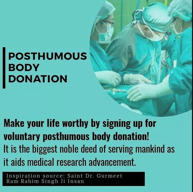 #Lifeafterdeath donating the body after death is a big step and it's started from Saint MSG Insan so it's great humanity work and thousands of dera followers donate the body like eyes kidney heart as well as liver #LiveAfterDeath 

Saint Dr MSG Insan