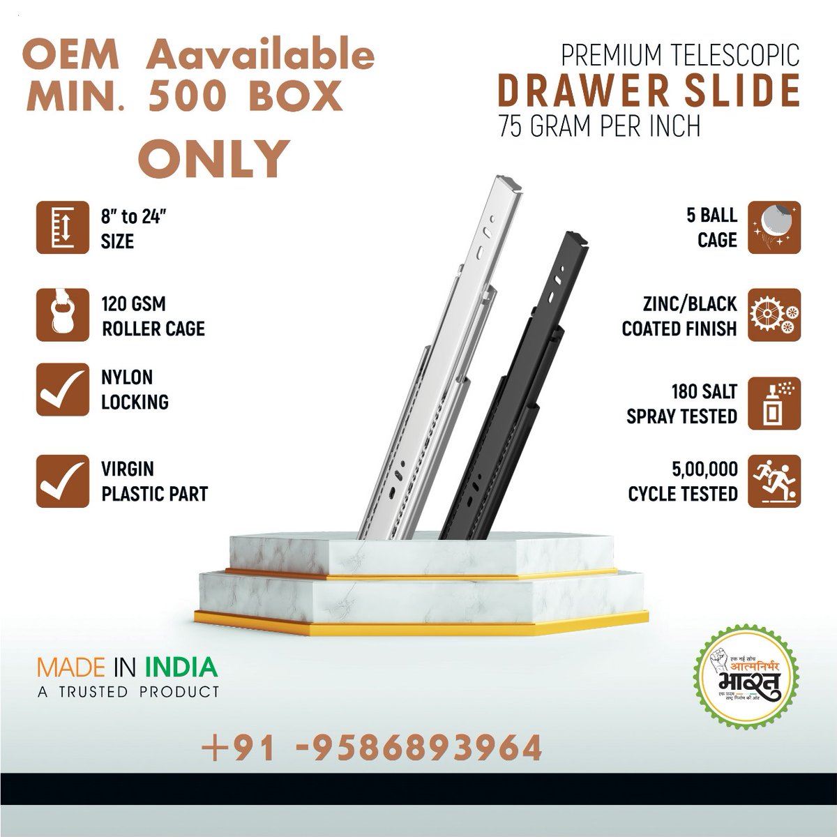 For inquiry via WhatsApp click: bit.ly/91--8511193960
#telescopicchennal #Hardware  #hardwareproducts #drawerslides  #kitchenware #architecturalfitting #furniturefittings #madeinindia🇮🇳 #butterfly #Rajkot #voiceofhardwareindustry
 *SOFT CLOSE DRAWER SLIDE*