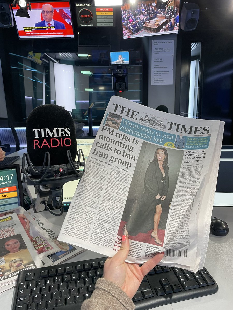 Good Morning! Live from 5am @TimesRadio: 🇬🇧 Britain preparing sanctions on Iran @martinabettt 🗳️ NatCon gets underway 🇮🇱 How will Israel respond? @jeromestarkey 🇺🇸 Finding a jury to try Trump @DavidKatzLaw 👙 Should we pay VAT on bras? @realVickyPryce 🗞️ @AndrewEborn reviews