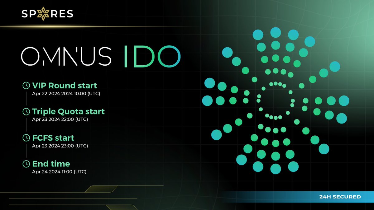 📢 <a href="/OMNUS_xyz/">OMNUS</a> 𝗜𝗗𝗢 𝗟𝗮𝘂𝗻𝗰𝗵𝗶𝗻𝗴 𝗼𝗻 𝗦𝗽𝗼𝗿𝗲𝘀 𝗟𝗮𝘂𝗻𝗰𝗵𝗽𝗮𝗱!

➡️ Omnus is a battle-tested infrastructure and onboarding platform that enables projects to scale and grow across 10+ chains with a variety of features.

1️⃣ Token Details
✔️ Symbol: $OMNUS
✔️ Token