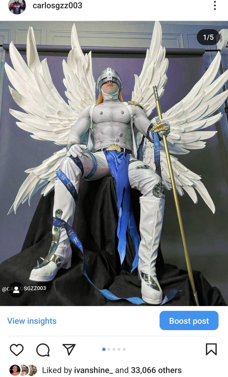 carlosgzz03's tweet image. my most liked on insta:

I'm never topping this Cosplay 🥲♥️
#angemon