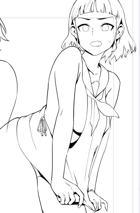 配信パワーで線画終了 