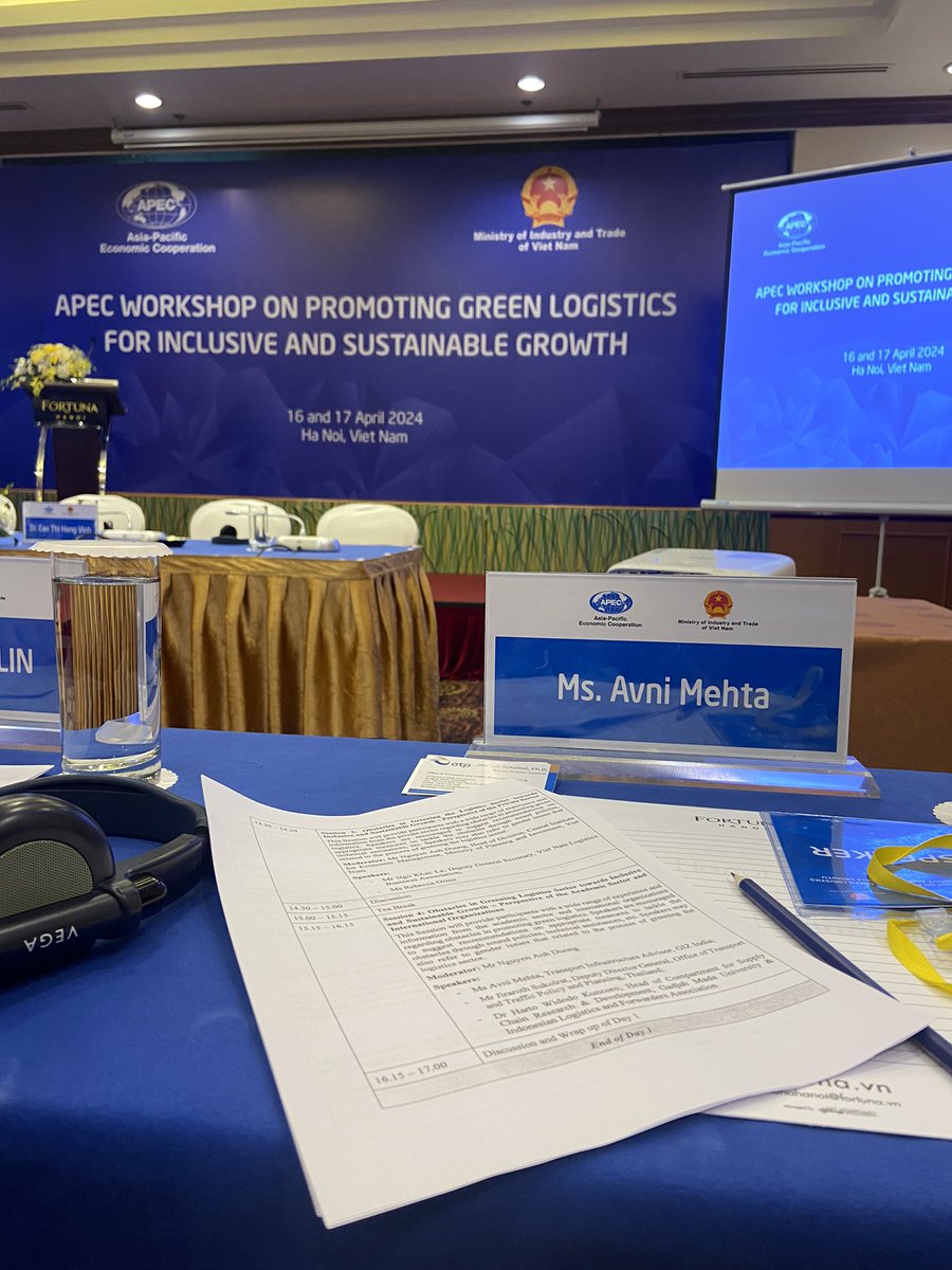 Excited to be speaking today at the <a href="/APEC/">APEC Secretariat</a> workshop on promoting #Green #Logistics and sharing the @giz_india Green Freight projects successes  and learning’s

@giztransportIN