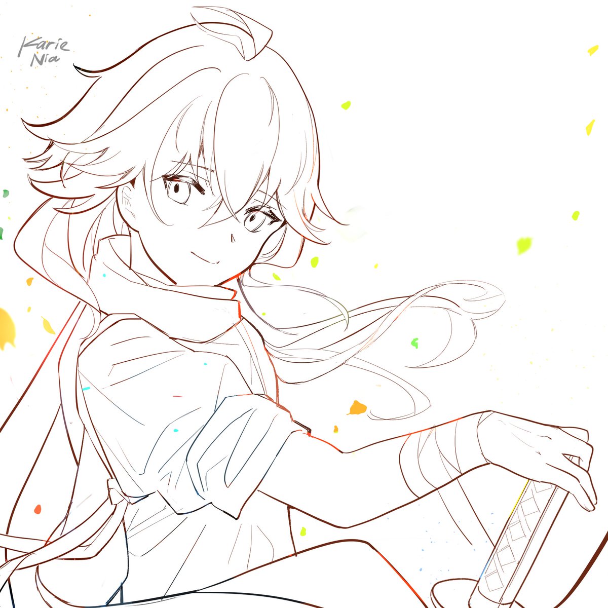 MooKarie's tweet photo. lineart #kazuha https://t.co/pJeMpM47Bx