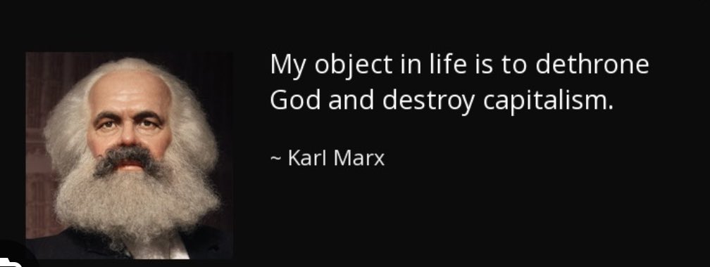 According to Marx, religion is the opium of the people. In order to realize the full Communist dream, religion must be abolished. Destroy God in favor of religion of the state.
Fuck. Karl. Marx

#FuckMarx #Communism #TotalitarianGovt #MAGA #AdamSmith #Capitalism #AntiCommunist