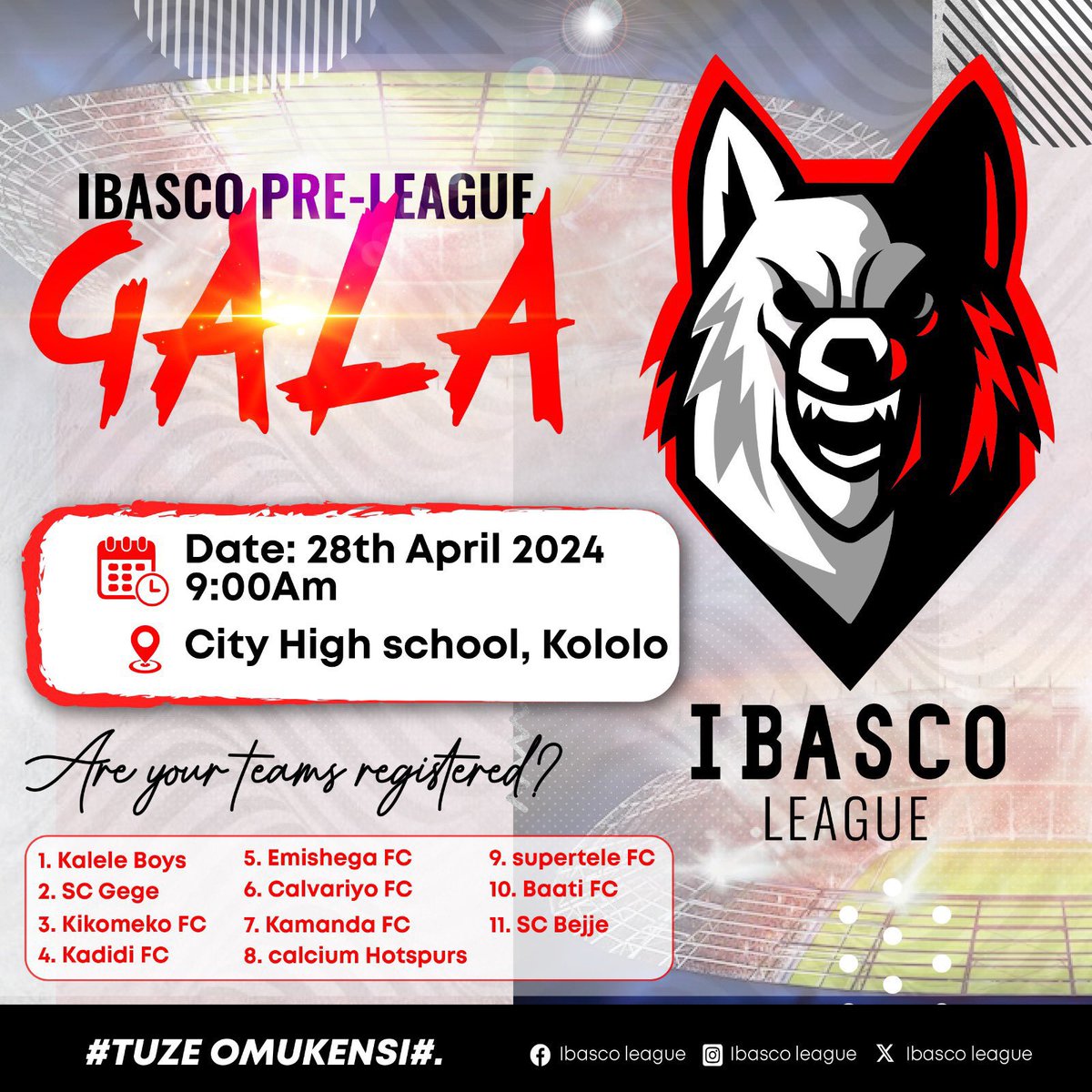 📢 Calling all Ibasco old boys and friends in Kampala! 📢 Don't miss out on the excitement at the Ibasco Pre-League Gala! 🎉 Join us for a day of fun, football, and reconnecting with old friends. Mark your calendars for April 28th at City High School Kololo pitch starting at 8AM