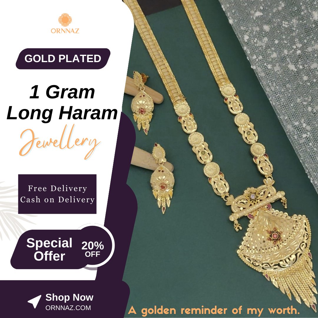 Shop Now New Designer #1gramgoldlongharam for Ladies Also Available COD and Get a 20% Discount at #ornnaz

ornnazartificialjewellery.com/one-1-gram-gol…

#OrnnazArtificialJewellery
#1gram
#1gramgoldharam
#1gramlongharamset
#goldlongharam
#1gramgoldjewellery
#1gramgoldnecklace
#1gramgoldforming