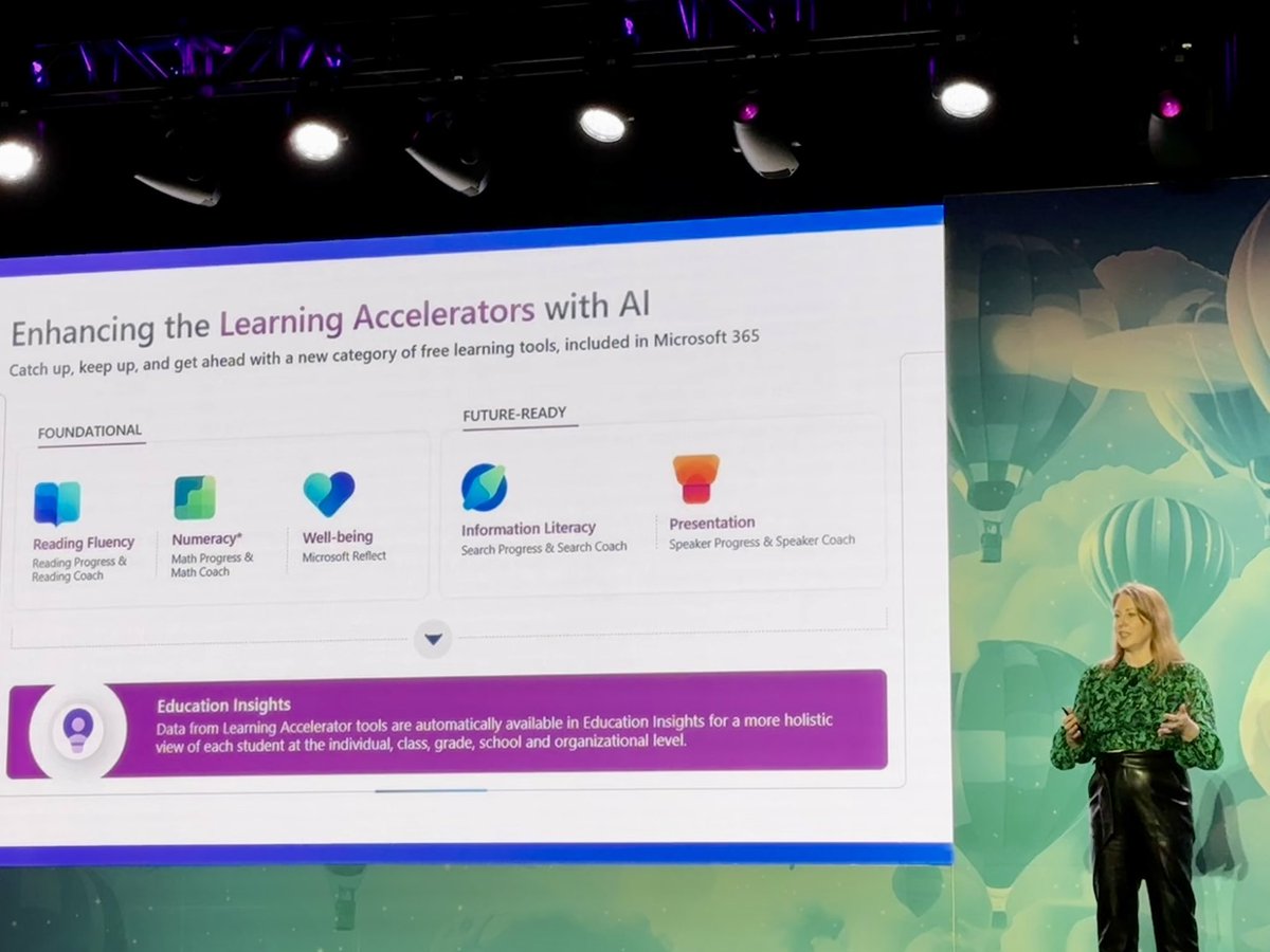 Had an inspiring time at @asugsvsummit meeting colleagues, customers, #EdTech companies, and partners! 🤩 It was great to see @Deirdre206 present our AI-enhanced Learning Accelerators, demonstrating how they empower students to catch up, keep up, and get ahead. ✨ #MIEExpert
