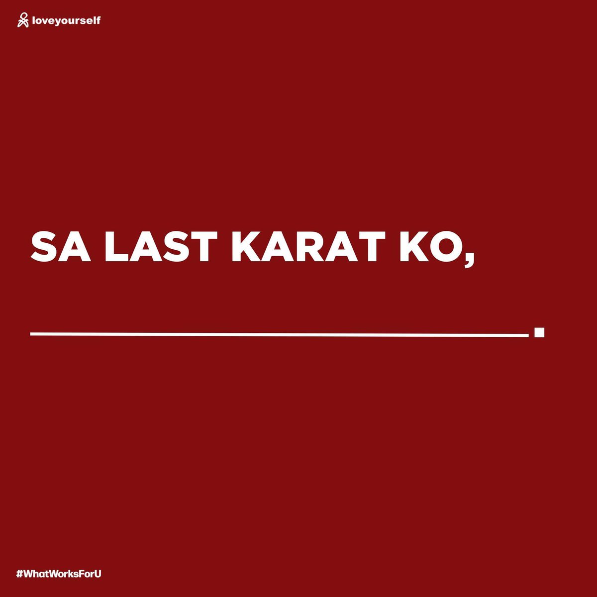 Sa last karat ko, you should know #WhatWorksForU and be responsible sa sexual health mo. PERIODT! 

#LoveYourselfPH