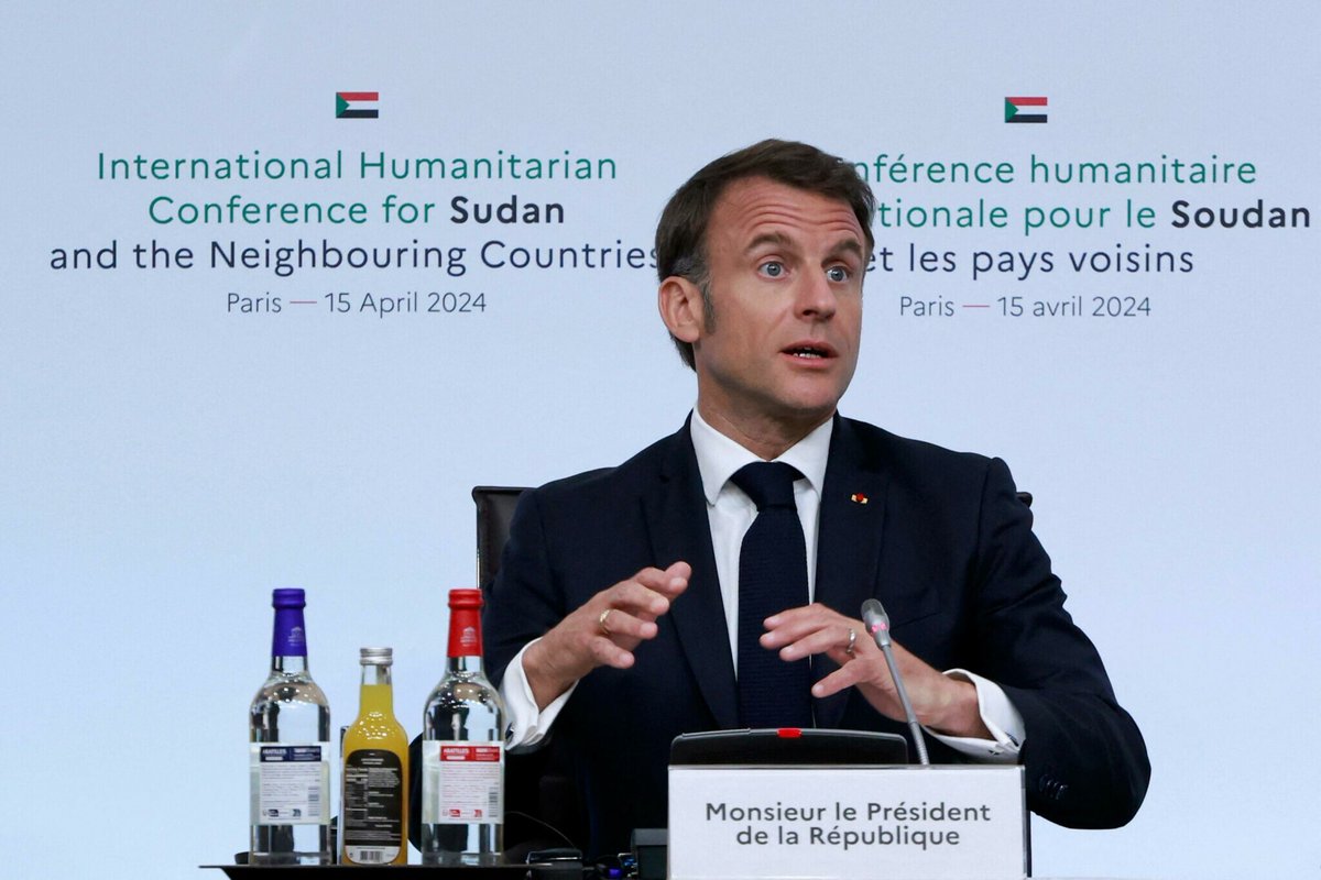 La communauté internationale a promis de fournir une aide de plus de 2 milliards d’euros pour aider la population civile au Soudan, annonce Emmanuel Macron. La France participera à hauteur de 110 millions ➡️ l.leparisien.fr/Wkv8