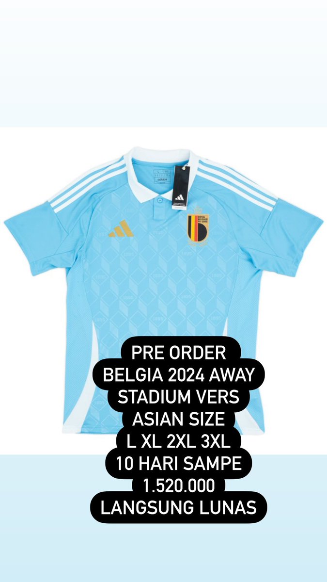 #jersey4sale Pre Order Belgia Belgium Away Jersey stadium asian size L XL 2 XL 3XL BNWT 1.520.000