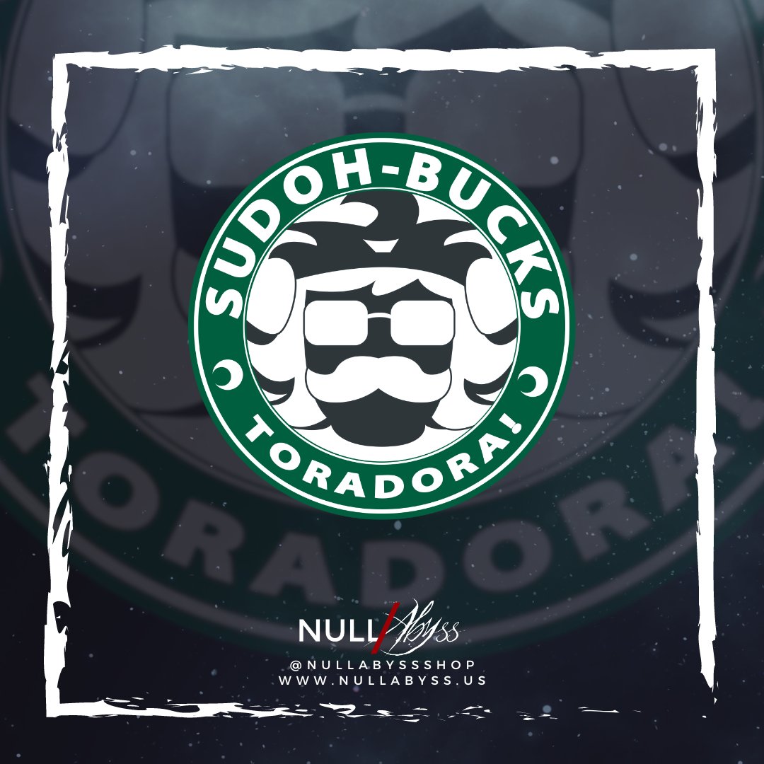 NullAbyssShop's tweet photo. 📢 NEW STICKER DROP!

We're releasing a series of #stickers every week themed around the parody brands from anime!

First up is Taiga &amp; Ryuji's favorite coffee place from #Toradora, Sudoh-bucks! Get your legally-not-st*rbucks stickers right here!:

https://t.co/2VgjHLiZSJ https://t.co/Z3RPyhWWSG