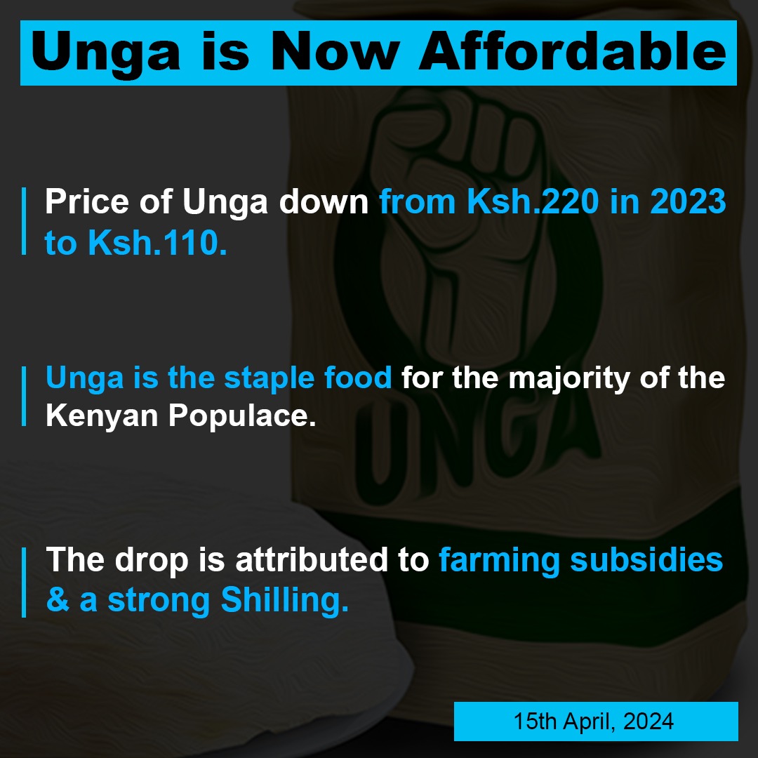 When the price of Unga is down it's an absolute  guarantee that the economy is doing incredibly well. #ThePlan 
It is working