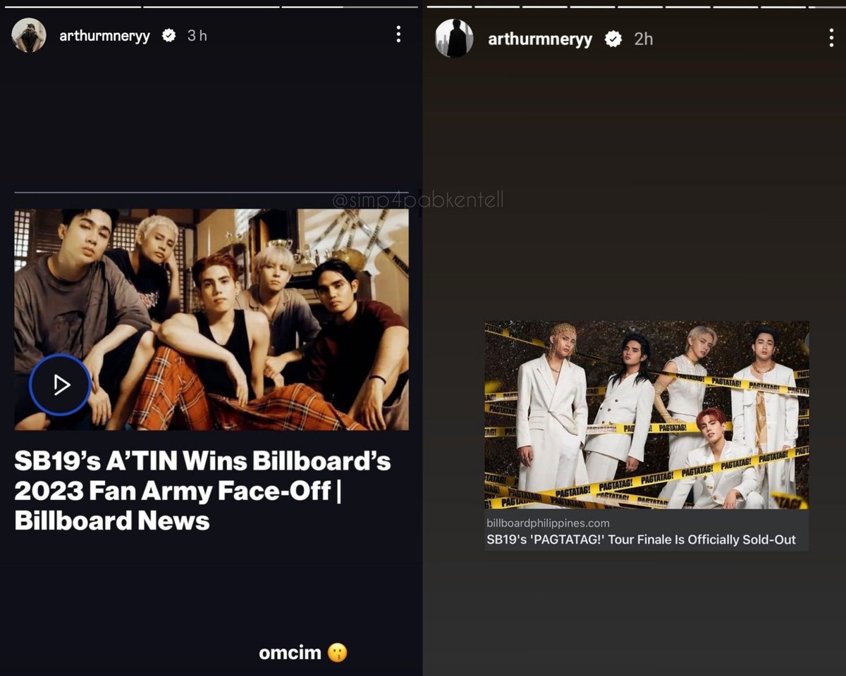 THE arthur nery being always so supportive of SB19’s wins 😭✨ @SB19Official #SB19