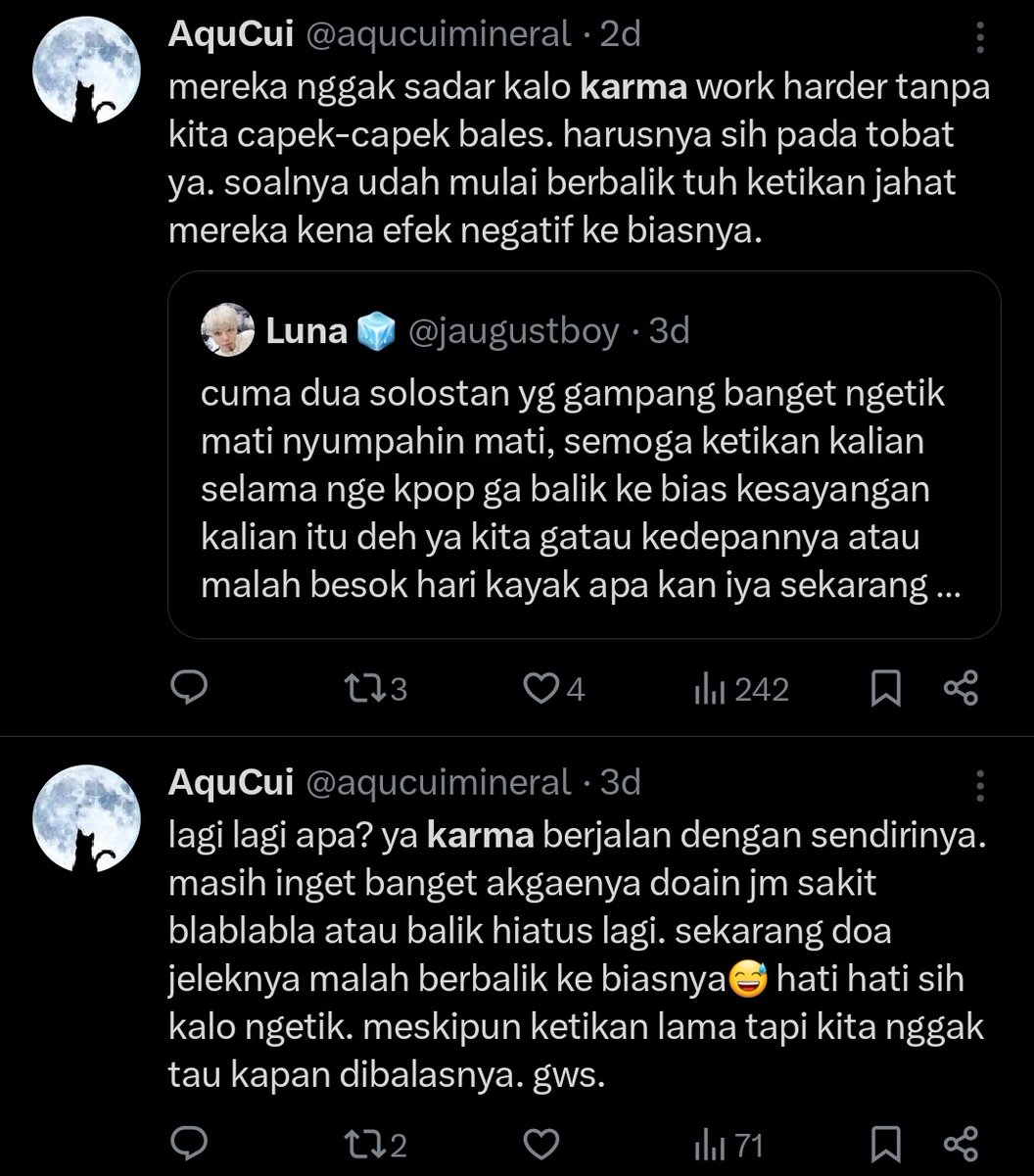micimaaca's tweet photo. fandom ini demen bgt bilang karma 🤣🤣 https://t.co/9vMDpEkvIE
