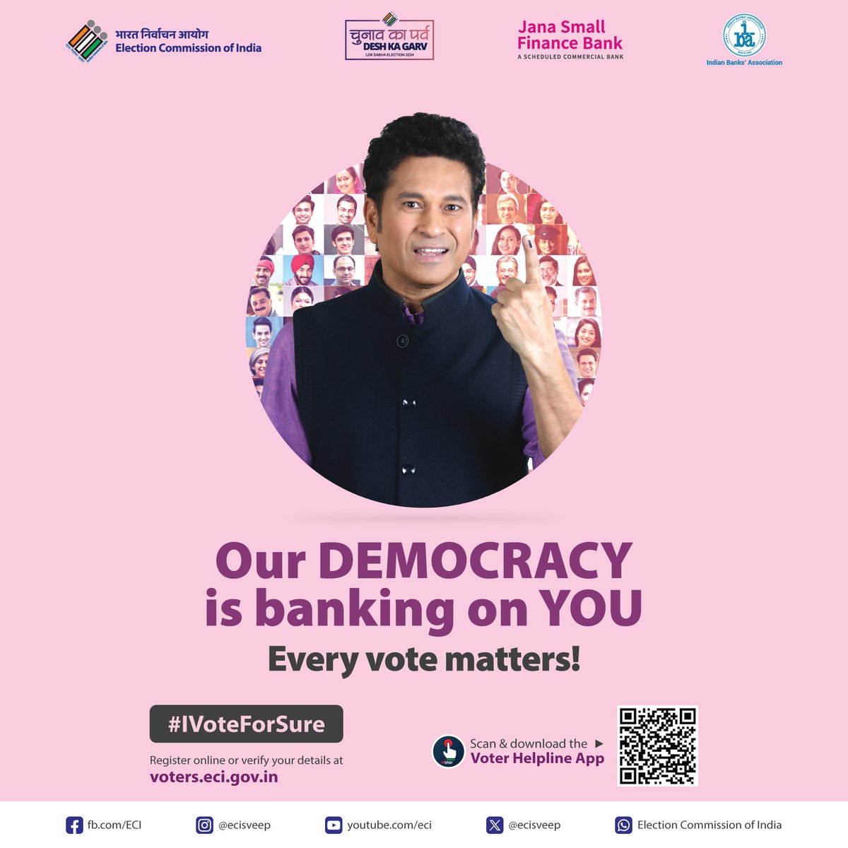 Be the change you want to see. Vote for a better future. #IVoteforSure #JanaBank