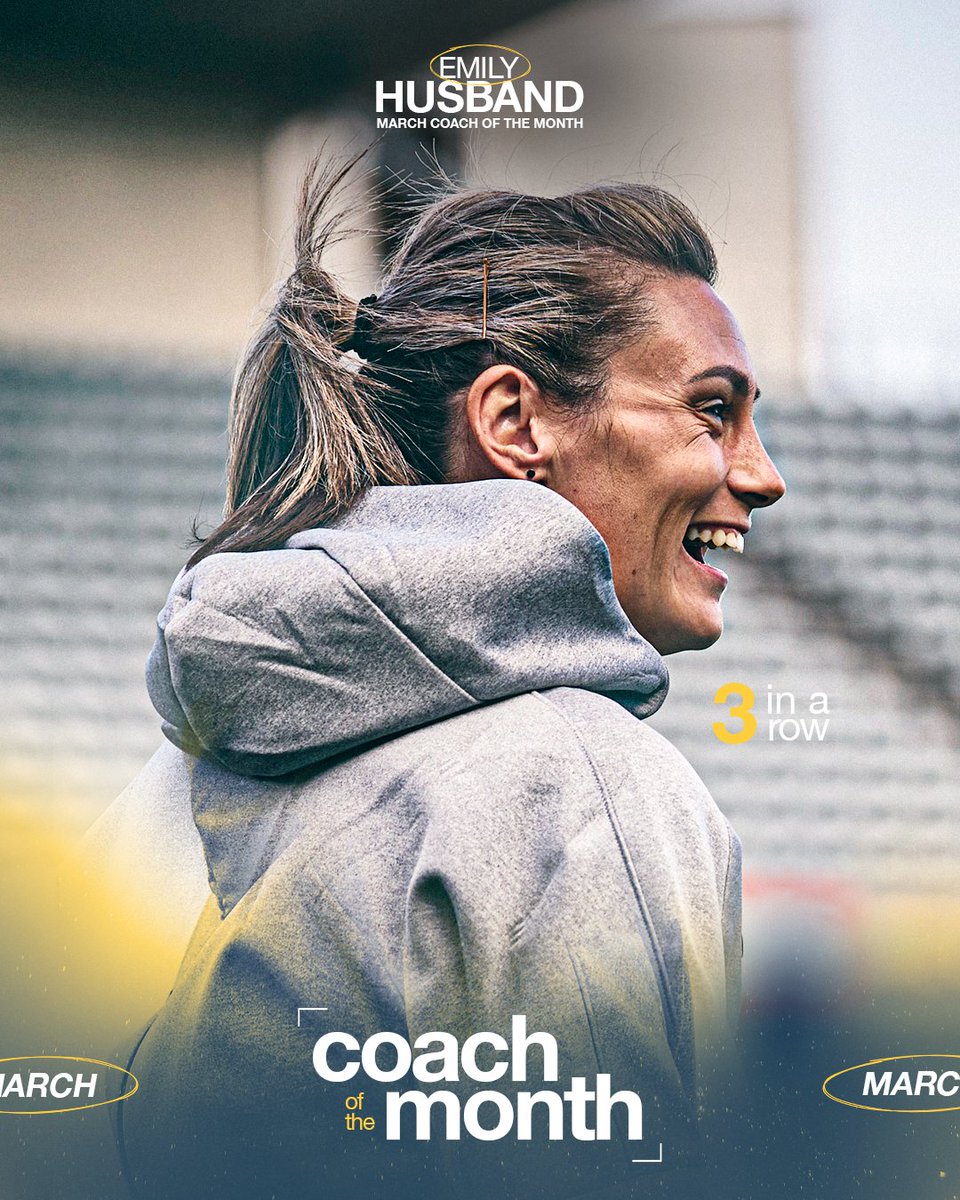 𝐁𝐚𝐜𝐤-𝐭𝐨-𝐛𝐚𝐜𝐤-𝐭𝐨-𝐛𝐚𝐜𝐤! 🔥 Congratulations to Emily Husband on winning her third consecutive Coach of the Month award, just days after leading us into the semi-finals! 👏 Double header 🎟: bit.ly/3PUmCSj #CCMFC #TakeUsToTheTop