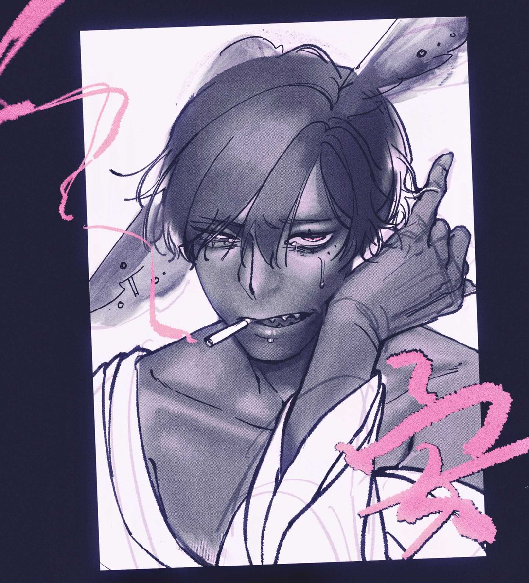 teethingphase's tweet image. (questionably) c-colored... face..... hand...........