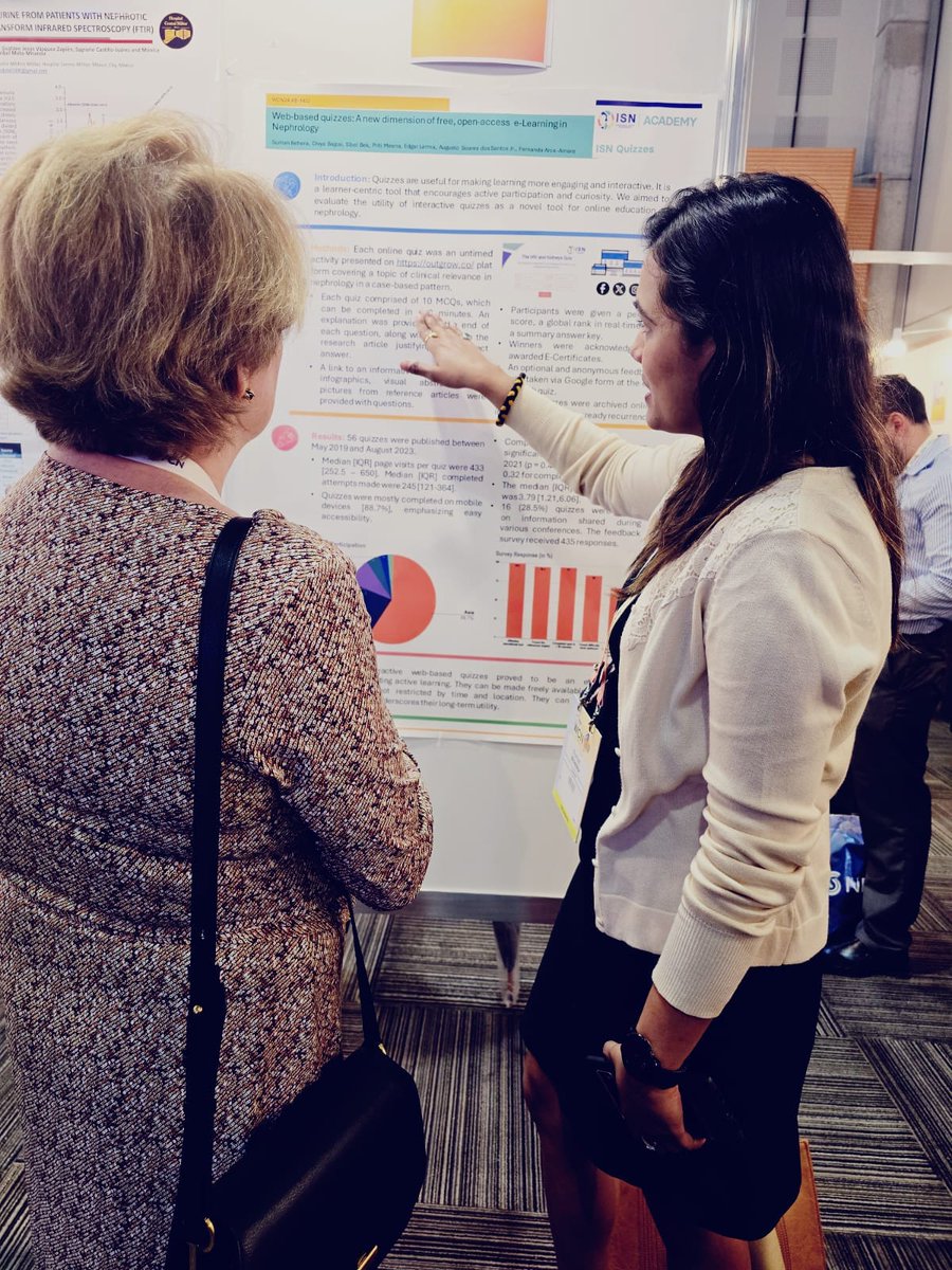 📊 #ISNQuiz @divyaa24 #ISNWCN #posterpresentation 
🔁Some feedback about ISN Quiz translated in other languages
⛳Increase visibility by using other social media platforms