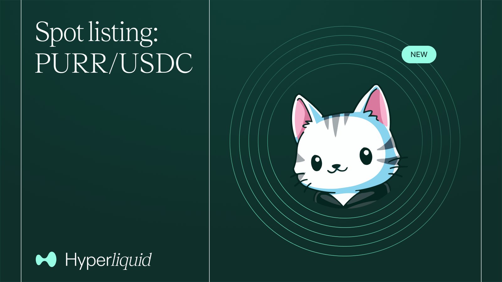 Hyperliquid on X: "$PURR is live as the first HIP-1 native token on the Hyperliquid L1. You can now trade $PURR on mainnet: https://t.co/znMm53fyee https://t.co/RvErgOyJDI" / X