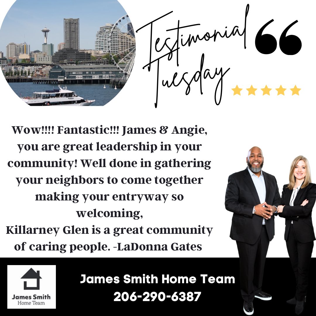 #TestimonialTuesday #AngieSmithRealtor #JamesSmithHomeTeam  #BHHSrealestate #CustomerServiceLegend #FiveStarService