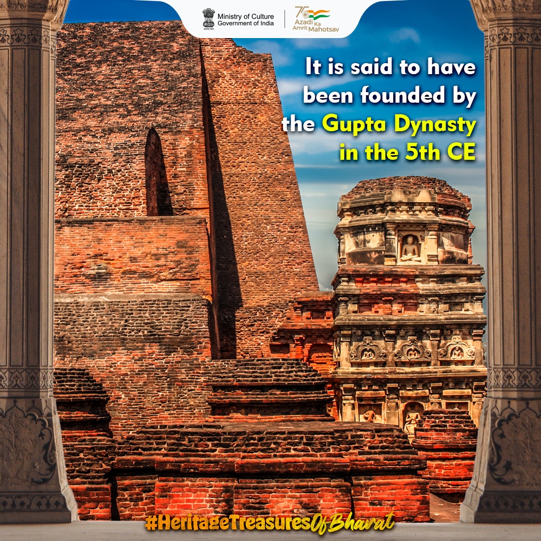 เที่ยวชมสถานที่อันน่าทึ่งที่ซ่อนอยู่ในดินแดนภารัต มหาวิหารนาลันทา #NalandaMahavira แหล่งมรดกโลกของ @UNESCO ที่เป็นข้อพิสูจน์ถึงมรดกทางปัญญาและความเป็นเลิศด้านวิชาการของอินเดีย🏛️