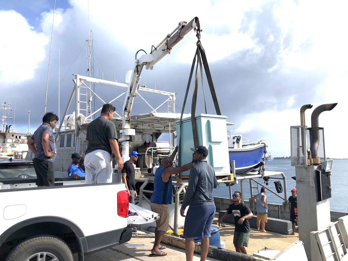 IOMNorthPacific's tweet photo. We installed HF/VHF radios in #MilliAtoll, located 117kms from ๐ฒ๐ญ's capital. The radios will help communities request & receive information during emergencies. Together with @WorldBank and @RMI_Govt, we plan to reach 23 more islands to ensure #EarlyWarning & #EarlyActionforAll! https://t.co/nvv5Q4tjAG